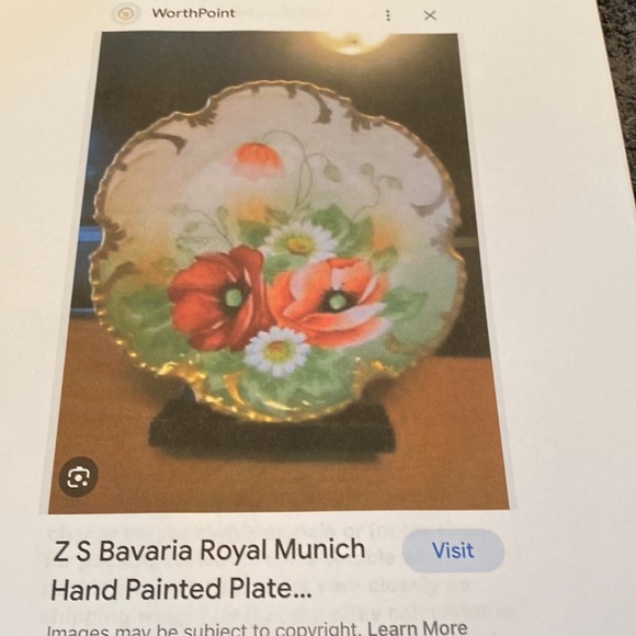 Vintage Bavaria Royal Munich Hand Painted Daisies & Poppies Signed Feuillet - Picture 6 of 15